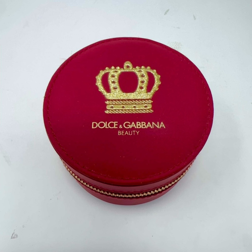 Dolce & Gabbana Beauty Jewelry Box Burgundy Travel Case Ring Bracelet Full Zip - Picture 2 of 7